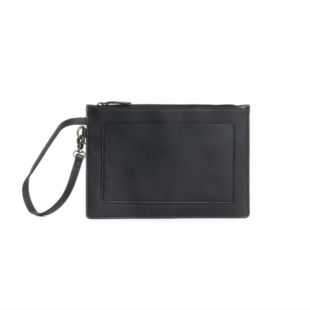 NWT MYRA BAG CANYON COLOURS CLUTCH POUCH IN EBONY